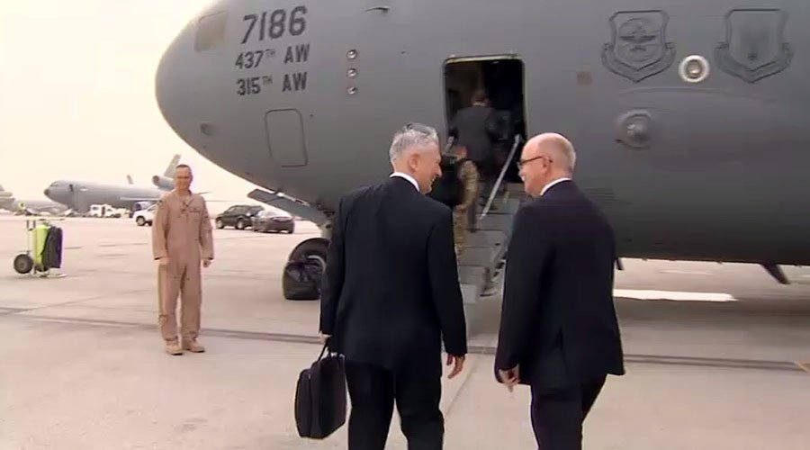 US Defense Secretary Mattis departs for Iraq from United Arab Emirates. © AP
