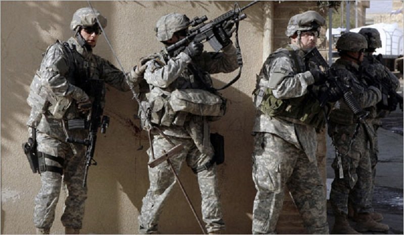 American soldiers in Mosul. Maya Alleruzzo/Associated Press