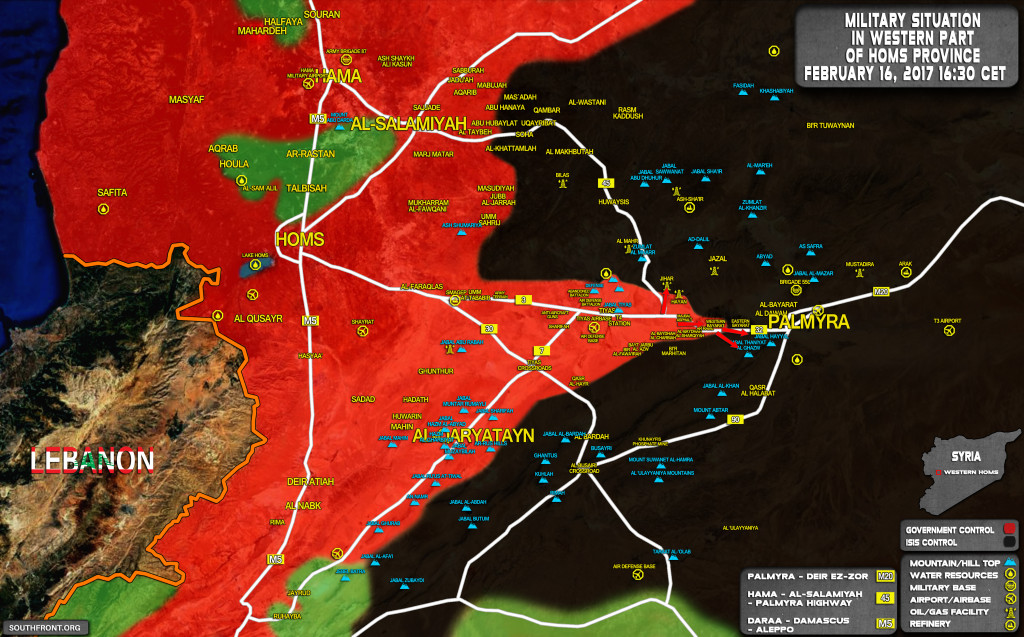 Syrian Govt Forces Advance On Multiple Fronts Against ISIS In Homs Province (Map)
