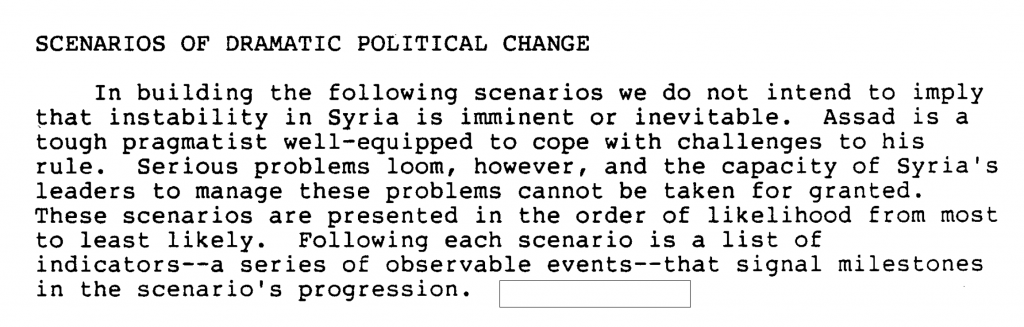 The CIA’s Blueprint for Syrian Regime Collapse: New Declassified CIA Memo