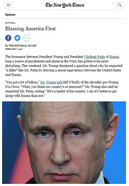 The New York Times defends its country’s innocence.