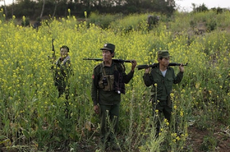 Militants of the Myanmar National Democratic Alliance Army. Image: Reuters