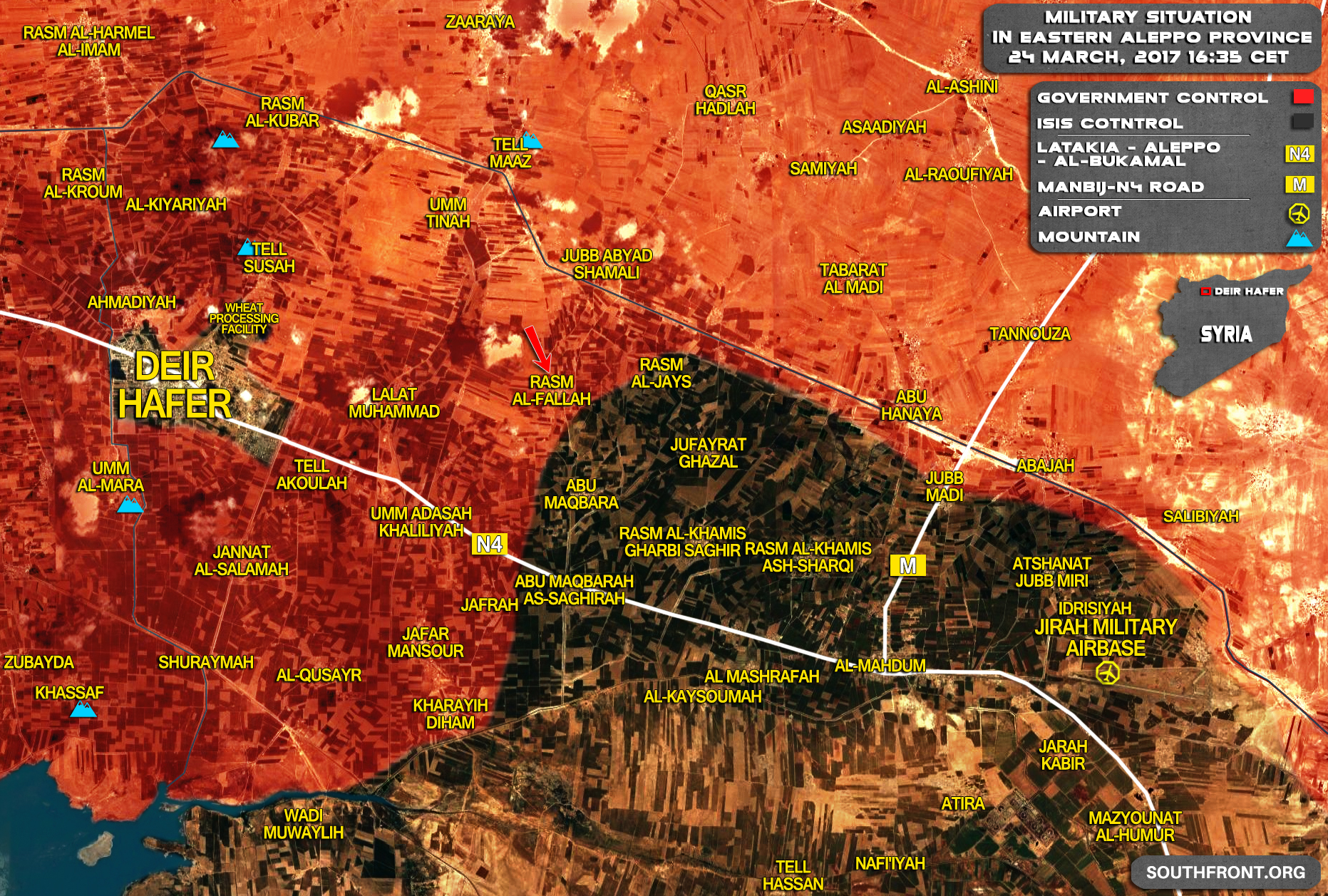 Government Forces Advancing East Of Deir Hafer (Map Update)