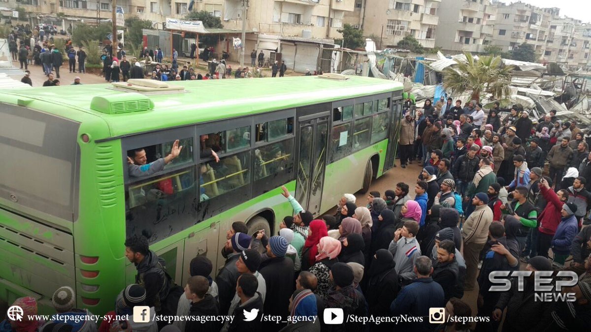 Hundreds of Terrorists Leave Homs' al-Waer Area (Photos)