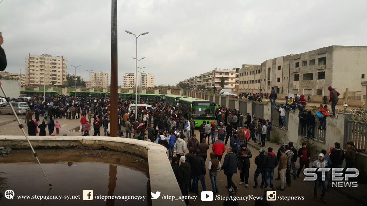 Hundreds of Terrorists Leave Homs' al-Waer Area (Photos)