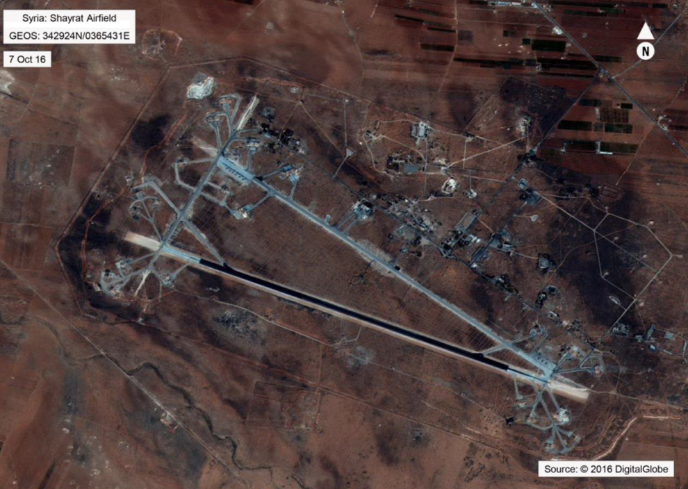 The ash Shayrat military airfield © REUTERS/ DigitalGlobe/Courtesy U.S. Department of Defense/Handout