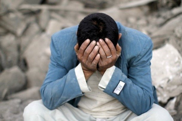 Yemeni resident in Taiz, who lost everything after another Saudi airstrike.