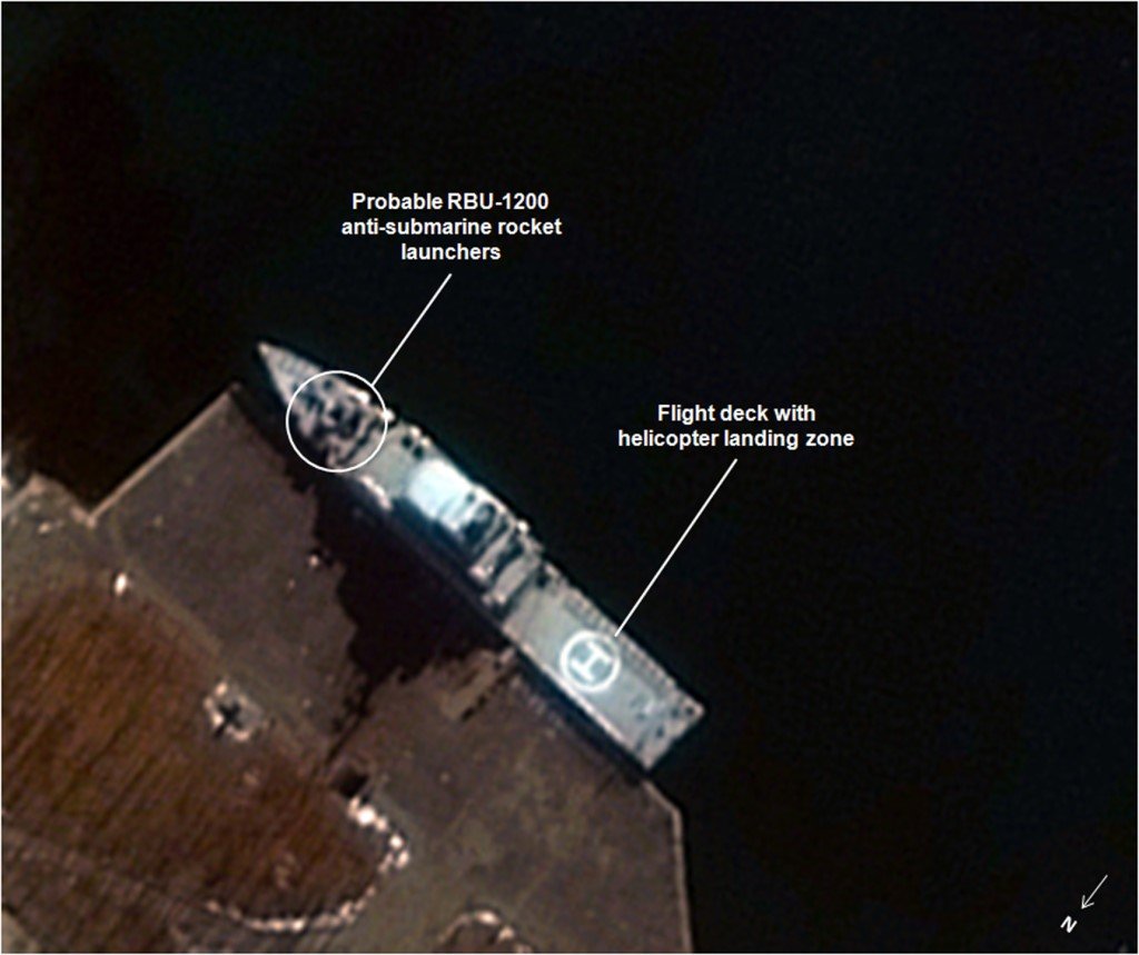 Satellite imagery of an FFH docked at Najin on the North Korean coast adjacent to the Sea of Japan. Little is known about this class of vessel, although images such as the above first became available at the end of 2013.