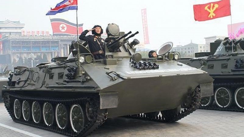 North Korean Chunma-D APC. This is an indigenous design based on both the Russian BTR (turret) and the Chinese Type-63.