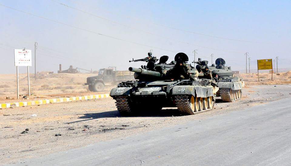 Syrian army tanks are in the battle of Abu Qila dam. Source: @tareksali1/Twitter