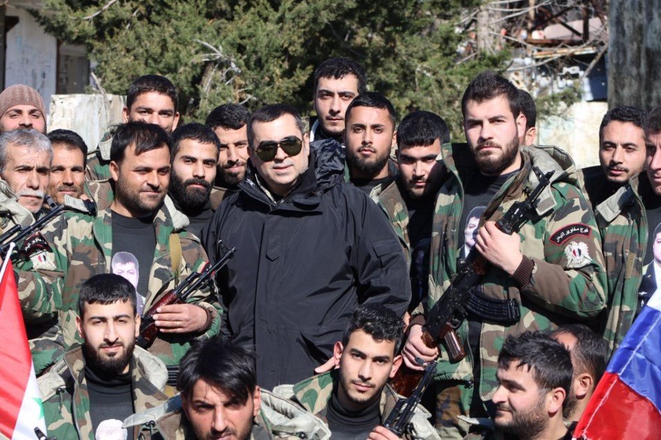 Ayman Jaber (center) in Latakia