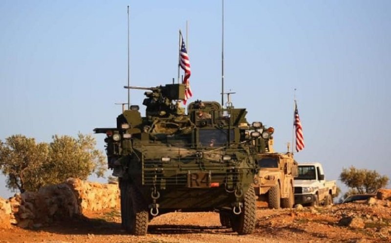 US vehicles patrol near the village of Yalanli, on the western outskirts of the northern Syrian city of Manbij CREDIT: DELIL SOULEIMAN/AFP/GETTY IMAGES