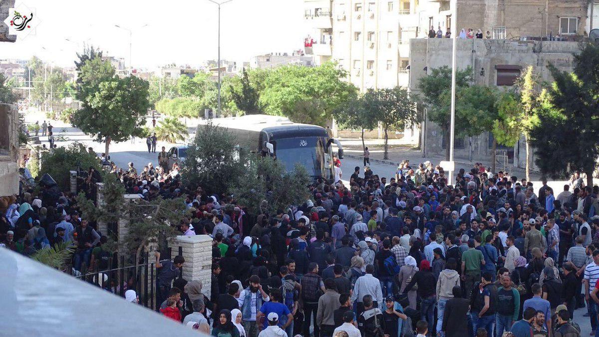 Evacuation Of Militants From Tishreen Area In Eastern Damascus Begin