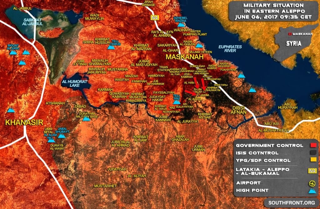 Military Situation In Eastern Aleppo On June 6, 2017 (Map Update)