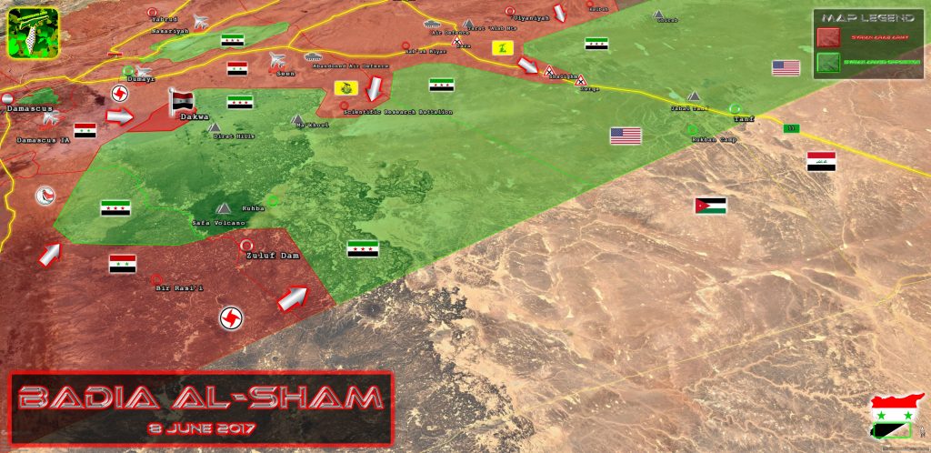 Syrian Army Takes Control Of Dakwa Area In Southeastern Syria (Map)