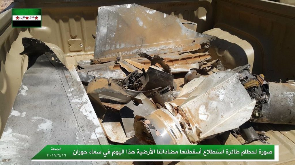 Syrian Air Force Downed Jordanian Reconnisance Unmanned Aerial Vehicle Over Daraa