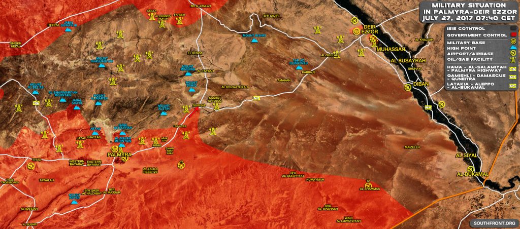 Syrian Army, Allies Stroming ISIS Stronghold Of Sukhna (Map Update)