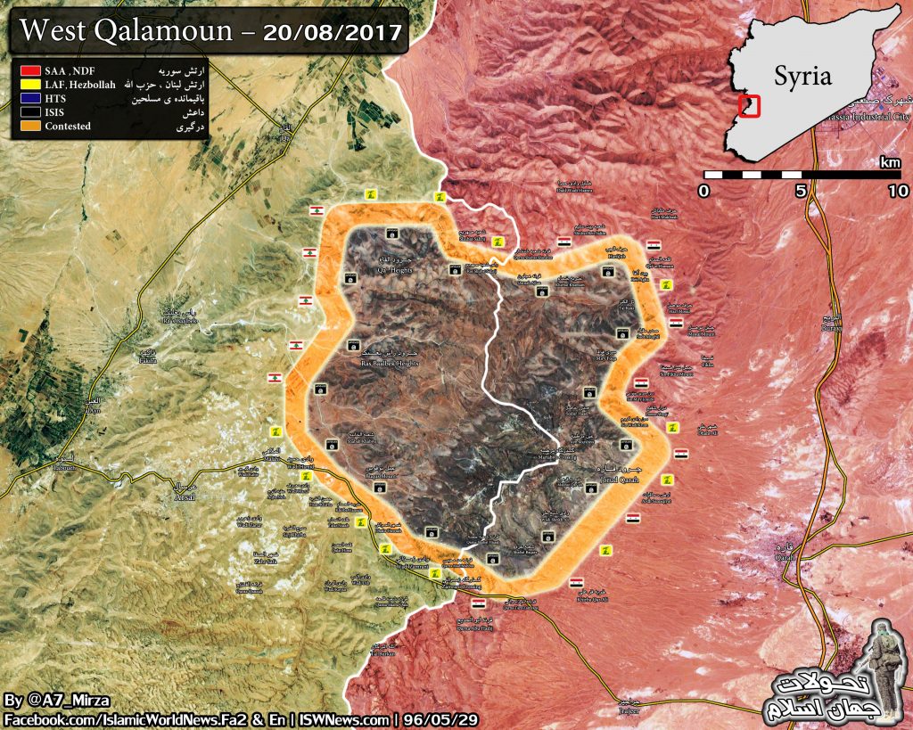 Map Update: Military Situation In Western Qalamoun Area At Syrian-Lebanese Border