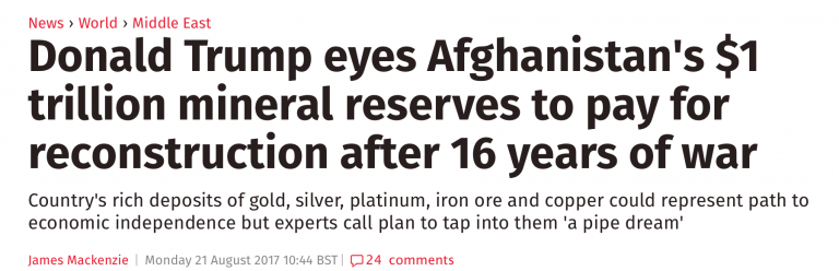 More American Troops to Afghanistan, To Keep the Chinese Out? Lithium and the Battle for Afghanistan’s Mineral Riches
