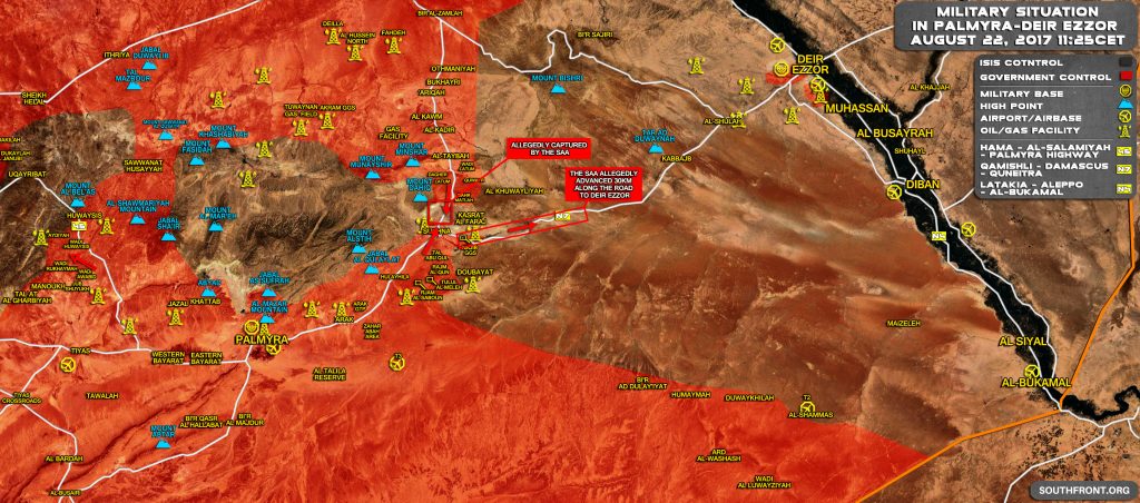Syrian Army Advances 30km Along Highway To Deir Ezzor - Reports