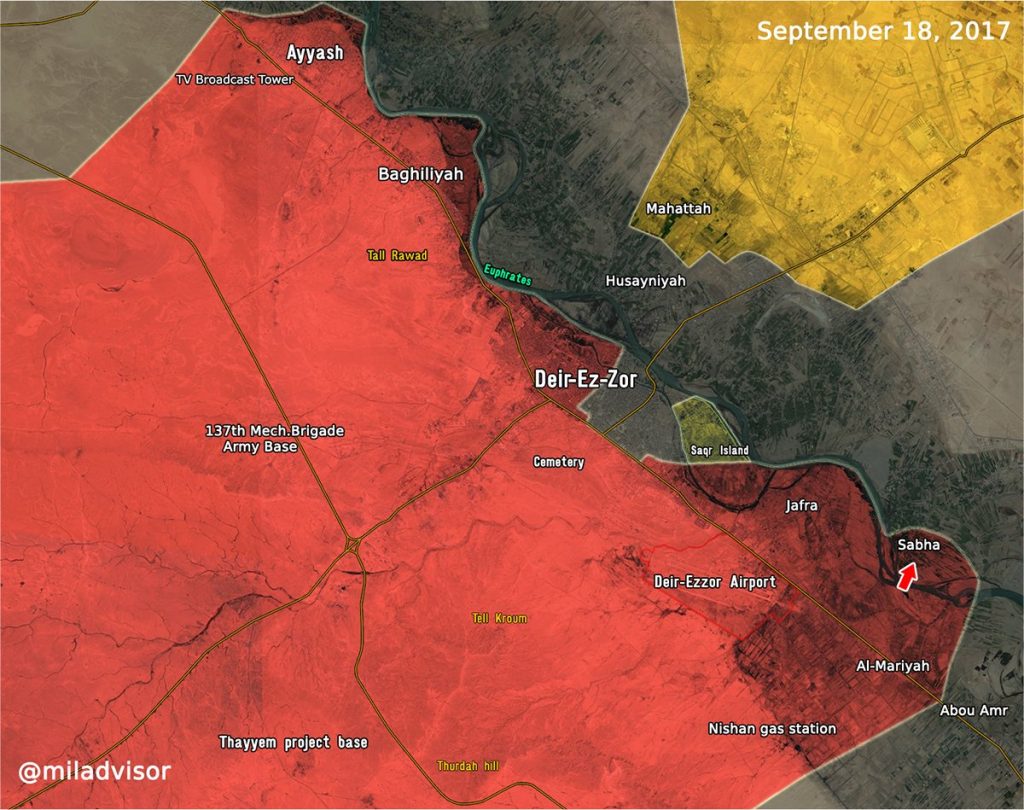 Overview Of Battle For Deir Ezzor On September 18, 2017 (Evening)