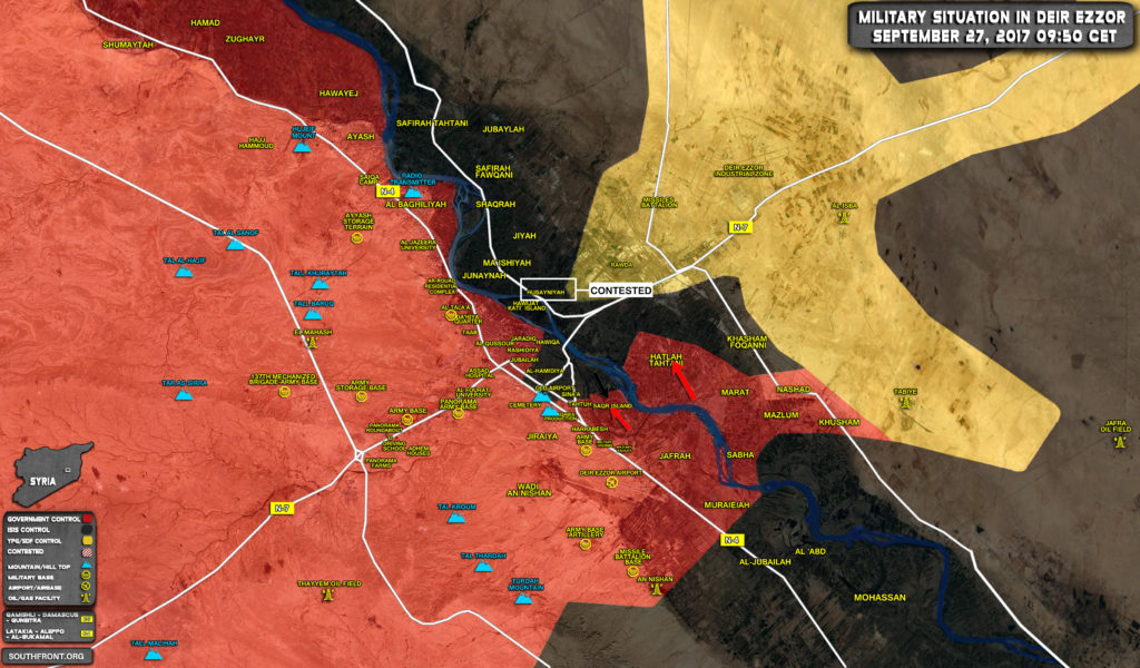 Overview Of Battle For Deir Ezzor On September 27, 2017 (Maps)