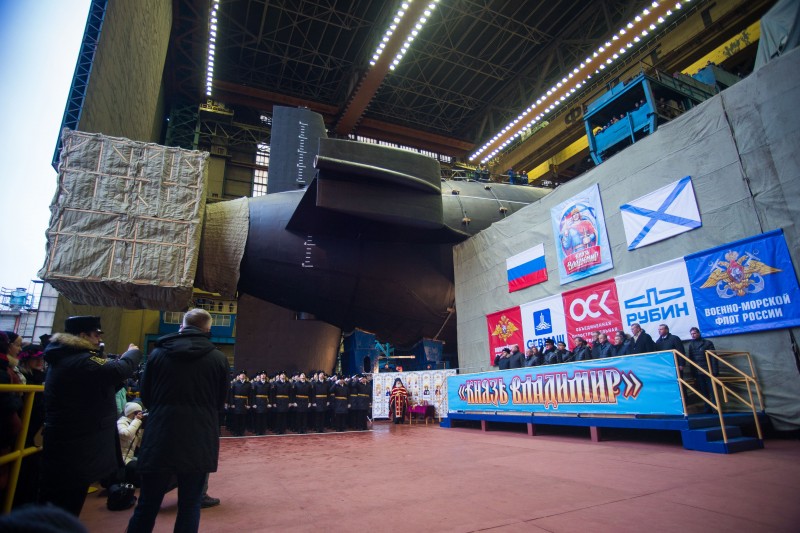 Nuclear-Powered Submarine Prince Vladimir Was Floated In Russia's Severodvinsk (Photos)