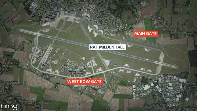 Car Tries to Ram Into US Mildenhall Airforce Base In UK's Suffolk
