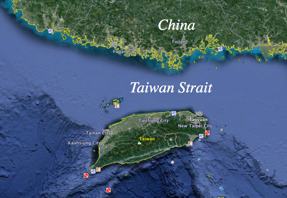 Где тайвань карте показать. Остров Тайвань на карте. Остров Тайвань на карте Китая. Китай и Тайвань на карте.