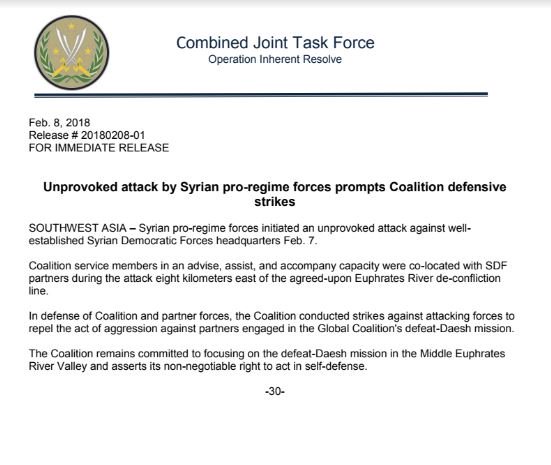 Breaking: US-led Coalition Conducts Strikes Against Syrian Army In Deir Ezzor