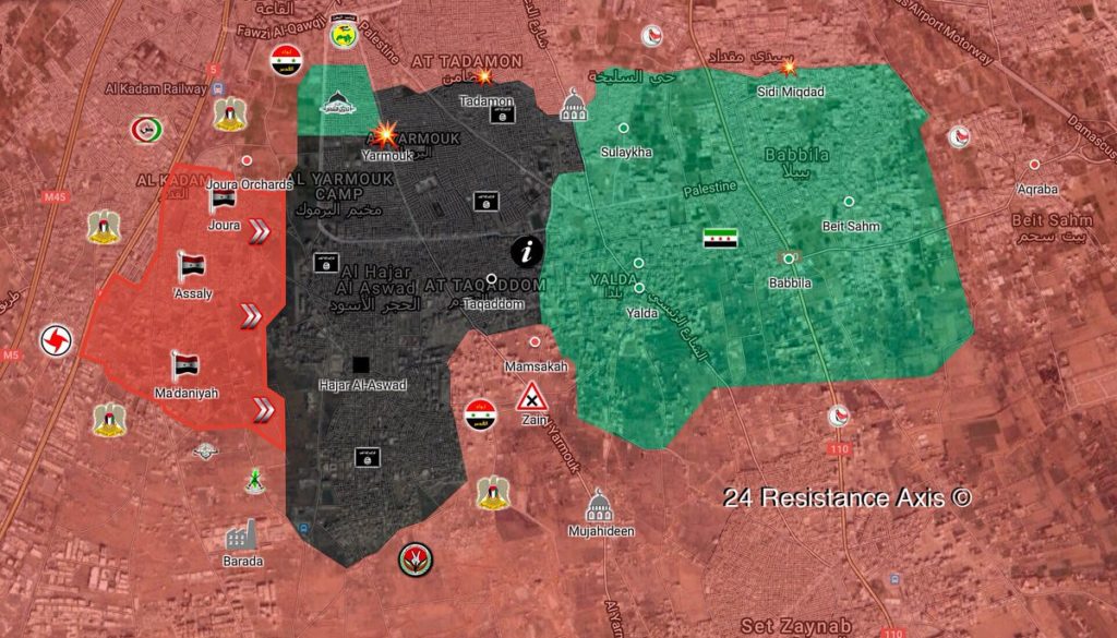 Government Forces Liberate Three Districts In Southern Damascus As ISIS Defense Collapses (Photos)