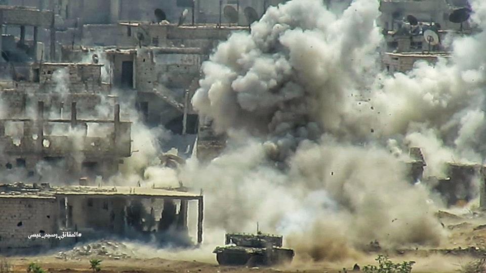 In Photos: Syrian Battle Tank Crushes ISIS Defensive Position In Southern Damascus