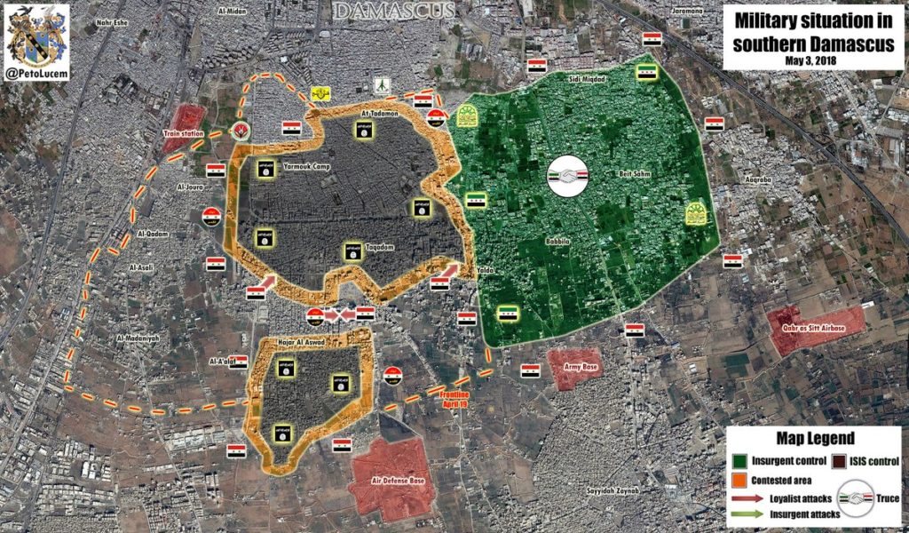 Overview Of Syrian Army's Operation In Southern Damascus On May 5, 2018 (Videos, Photos, Maps)