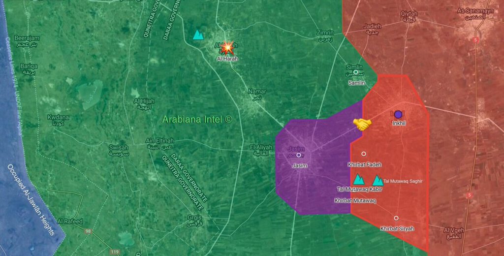 Syrian Army Regains 5 Areas In North Of Daraa City, Advances On Al-Haran (Map)
