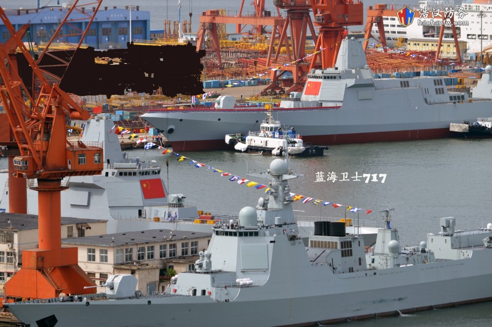 China Launches Two Type 055 Guided Missile Destroyers (Photos)