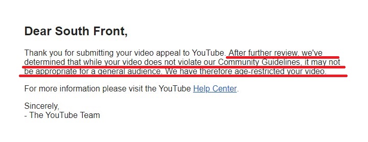 Update On Situation With SF's Censored Video: Age Restirction Is Lifted