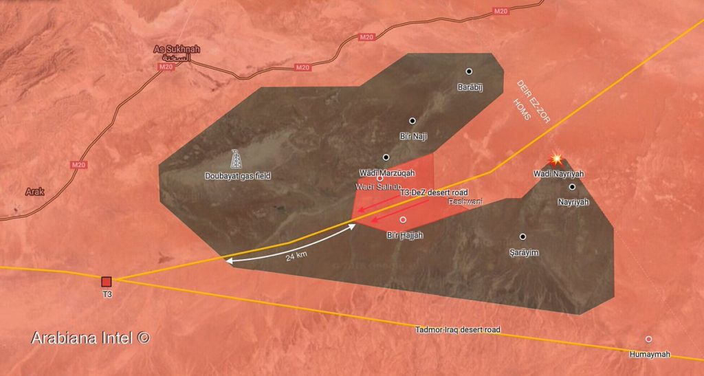 Syrian Army Resumes Its Operation Against ISIS Cells In Homs-Deir Ezzor Desert (Map)