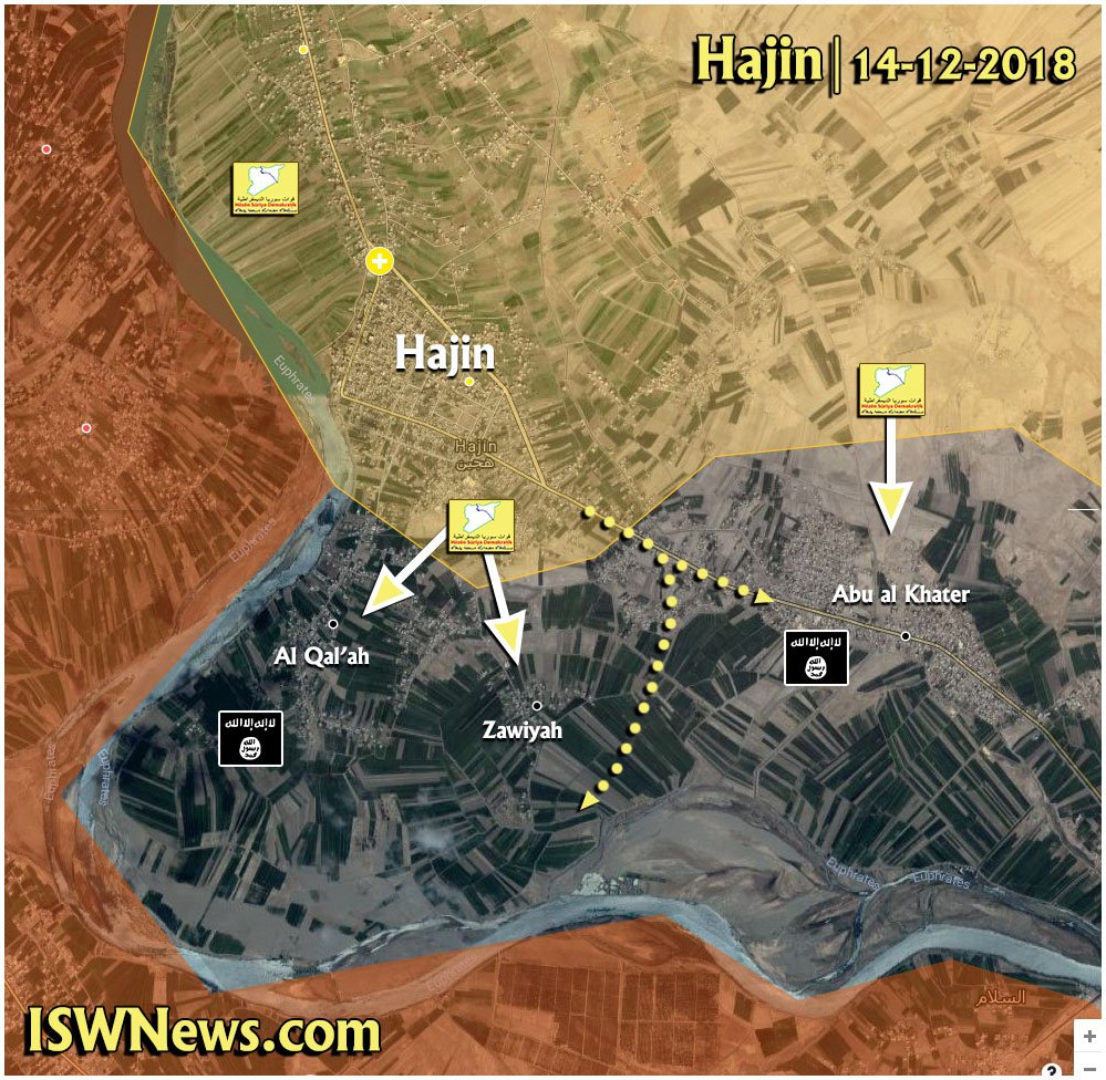 US-backed Forces Are In Control Of Most Of Hajin Town In Eastern Syria (Map Update)