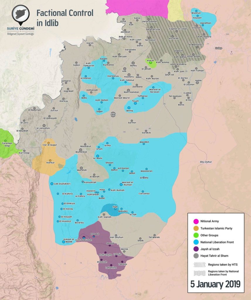 In Maps: Hayat Tahrir al-Sham's Expansion Within Syria's Idlib De-Escalation Zone