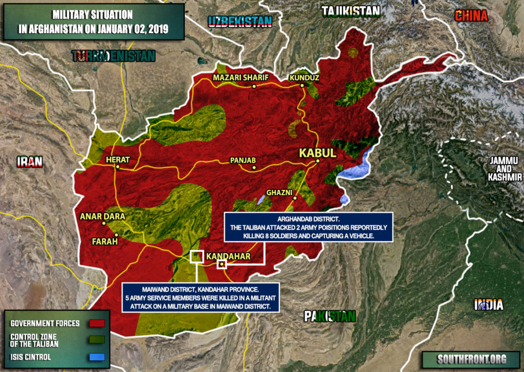 Military Situation In Afghanistan On January 2, 2019 (Map Update)
