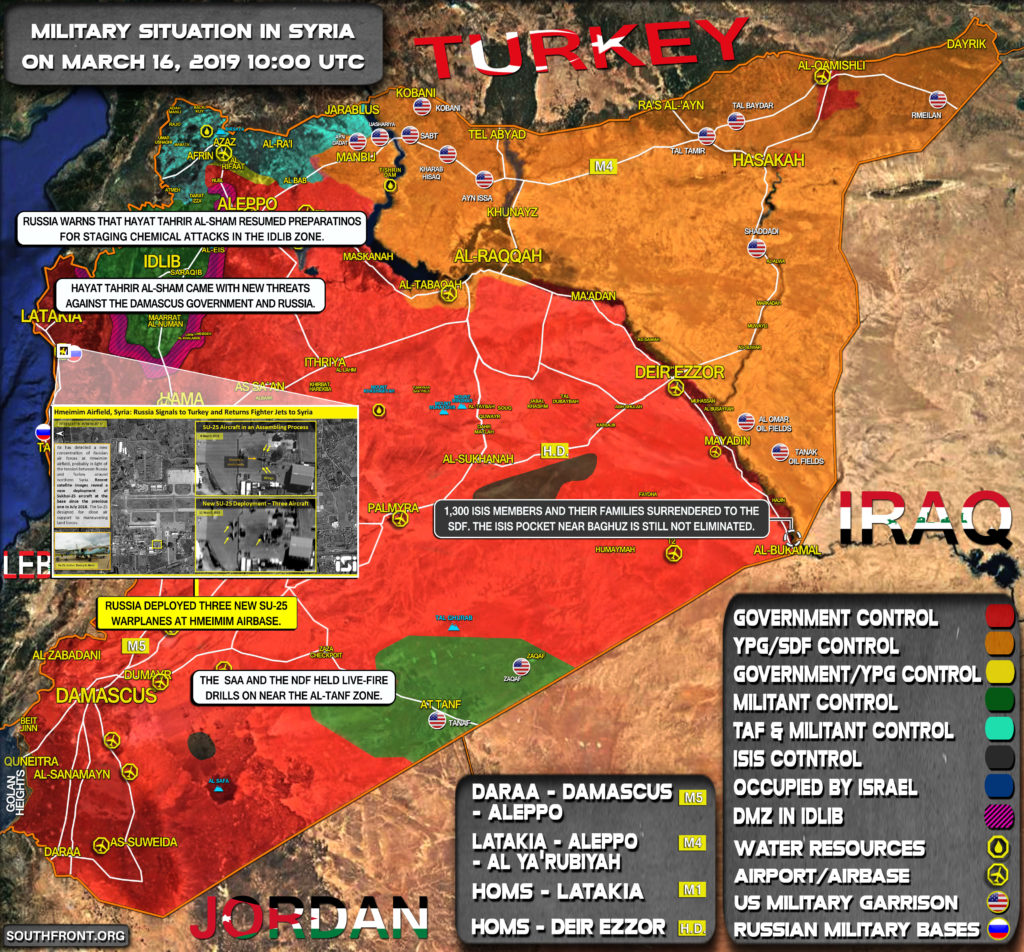 Military Situation In Syria On March 16, 2019 (Map Update)