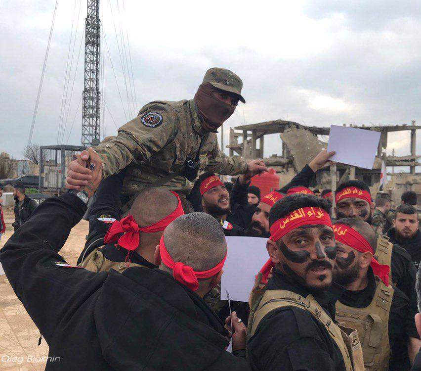In Photos: Liwa al-Quds Members Express Gratitude To Russia-linked Private Contractors After Training Course Near Aleppo