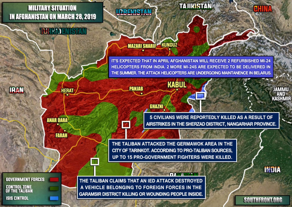 Military Situation In Afghanistan On March 28, 2019 (Map Update)