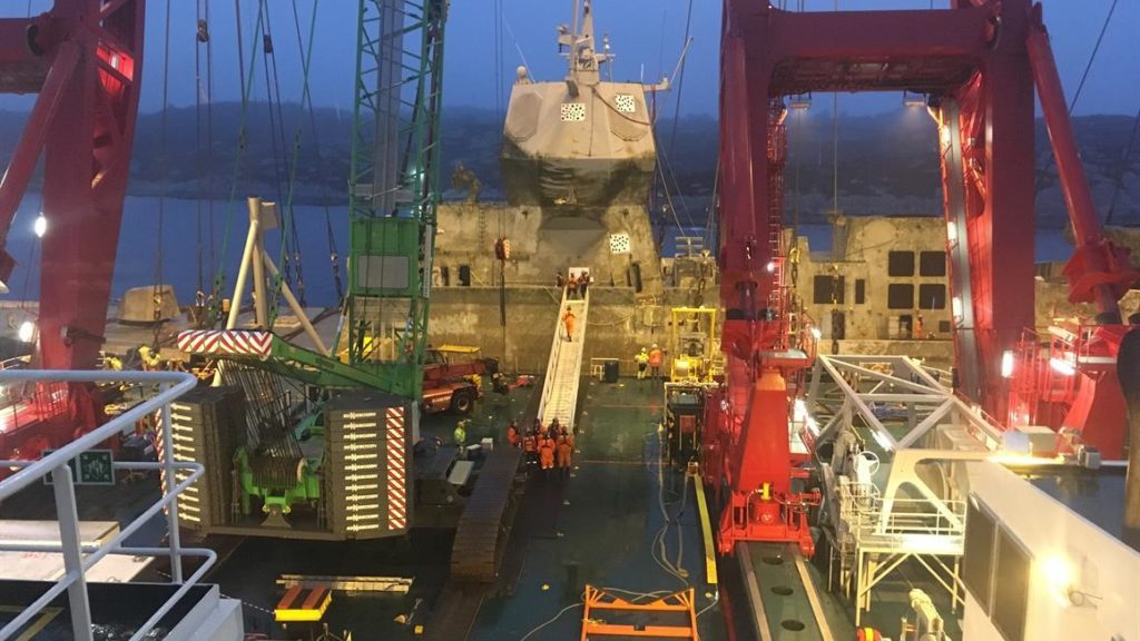 Photos, Videos: Norwegian Navy Recovered Sunken Frigate Helge Ingstad