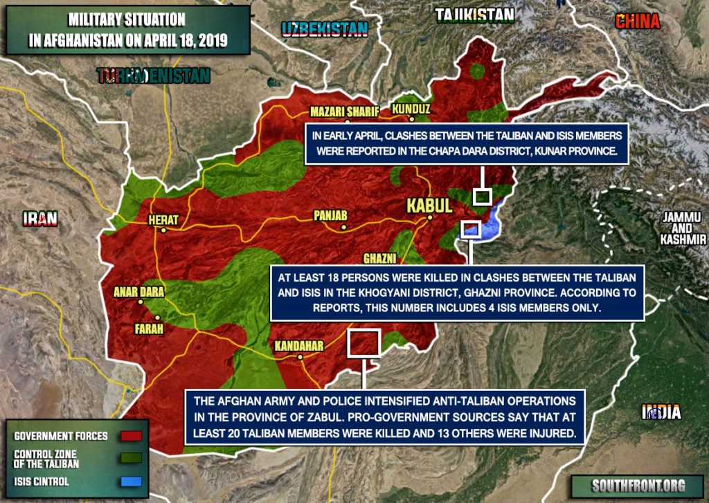 Military Situation In Afghanistan On April 18, 2019 (Map Update)
