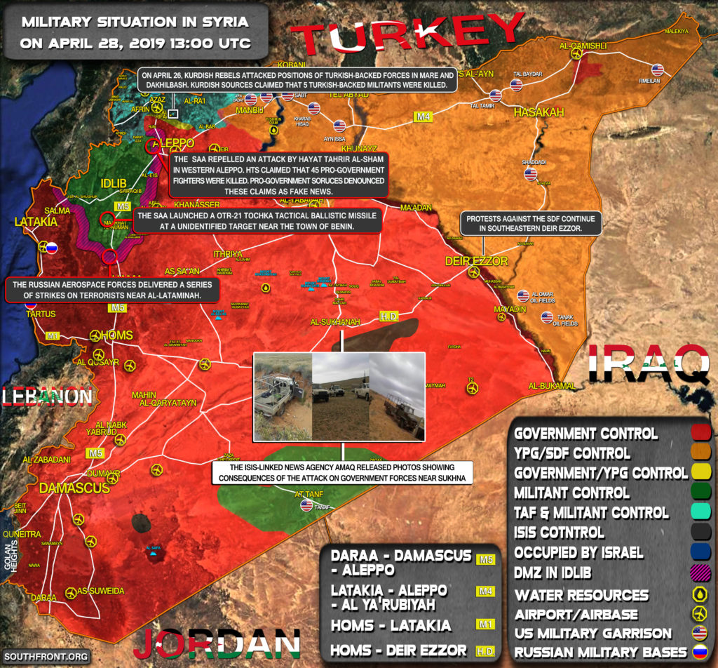 Military Situation In Syria On April 28, 2019 (Map Update)