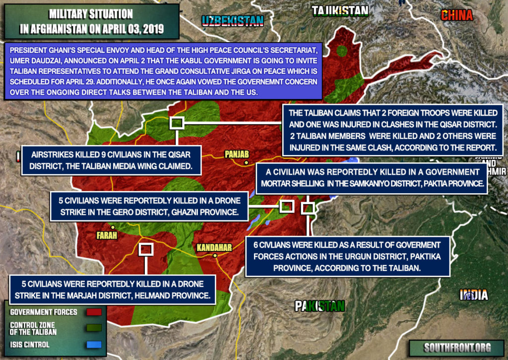 Military Situation In Afghanistan On April 3, 2019 (Map Update)