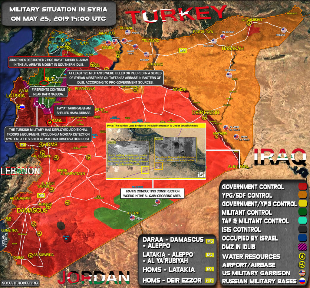 Military Situation In Syria On May 25, 2019 (Map Update)