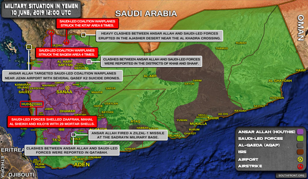Military Situation In Yemen On June 10, 2019 (Map Update)