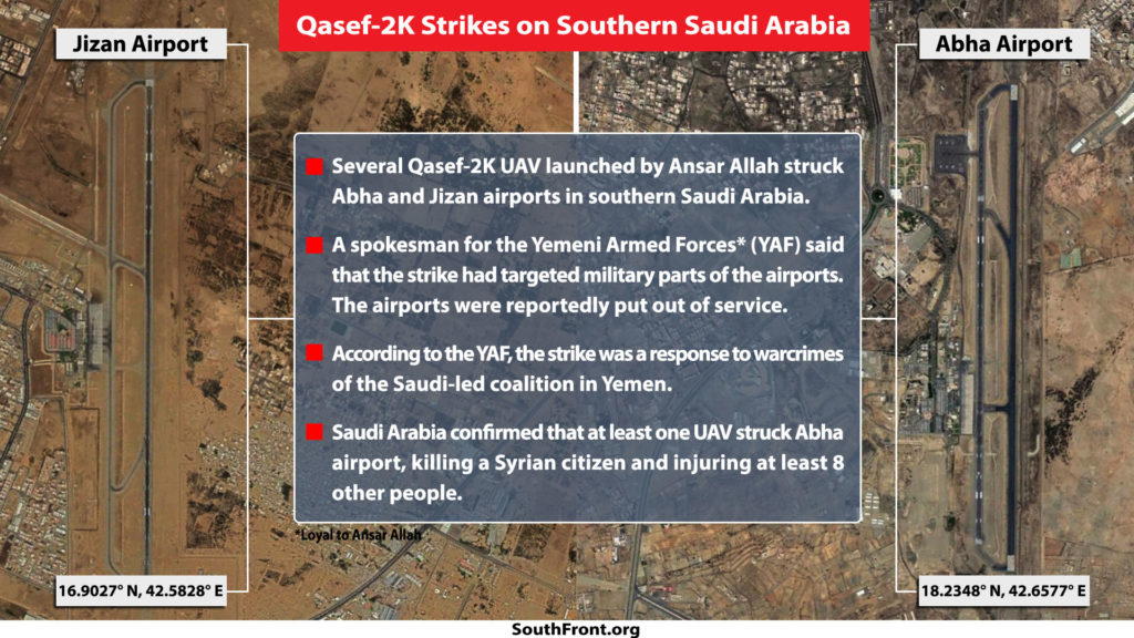 Qasef-2K Strikes On Airports In Saudi Arabia (Infographics)